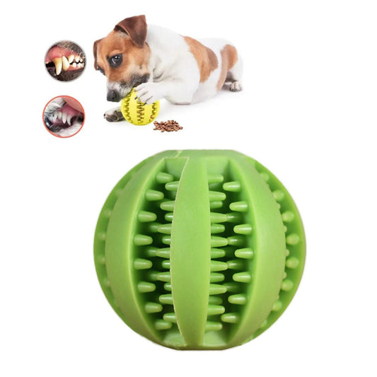 Pelota Interactiva Antiestrés Limpia Dientes para Perros MOS310024 Verde