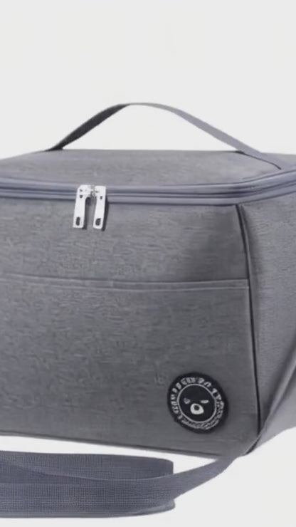 Lonchera Térmica Bolsa Almuerzo Impermeable EasyHome HYC280040 Gris