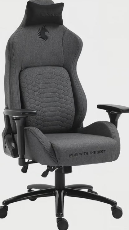 Silla Gamer Dreizt Titan Series Blanca Premium Almohadilla Inteligente Reclinable Gas Lift Clase 5