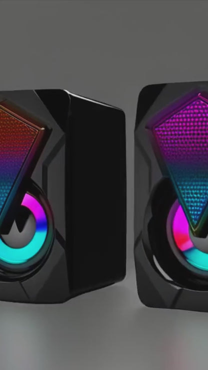 Parlantes Gamer D4500 Luces Multicolor RGB