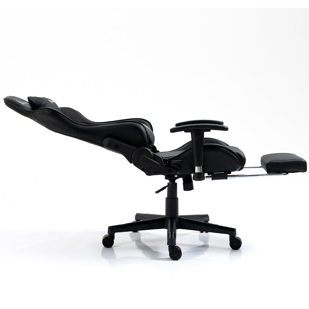 Silla Gamer Dreizt Optimus Series Negro Pro 180° Reclinable Alta Calidad con Posapies