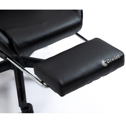 Silla Gamer Dreizt Optimus Series Negro Pro 180° Reclinable Alta Calidad con Posapies