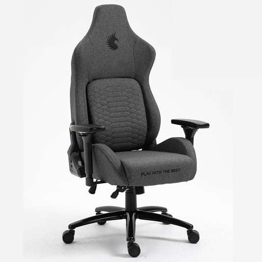 Silla Gamer Dreizt Titan Series Gris Premium Almohadilla Inteligente Reclinable Gas Lift Clase 4