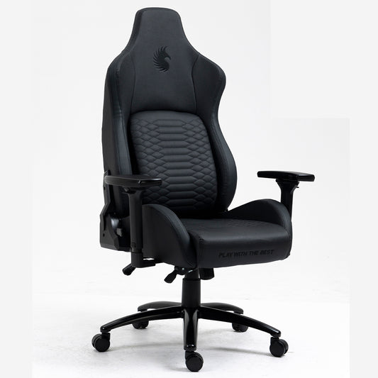 Silla Gamer Dreizt Titan Series Negro Premium Almohadilla Inteligente Reclinable Gas Lift Clase 4