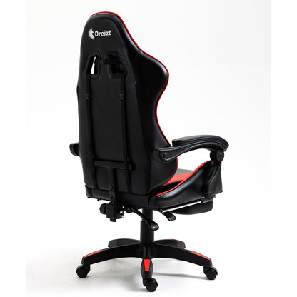 Silla Gamer Ergonómica Dreizt Shine Series Rojo con Posapies Reclinable
